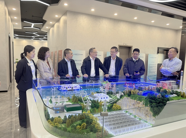 2023年11月20-22日，民进广东省委会主委鲁修禄带队前往江门市学习调研高质量发展和“百干万工程”。图为调研组一行在江门双碳实验室现场调研。_副本.jpg