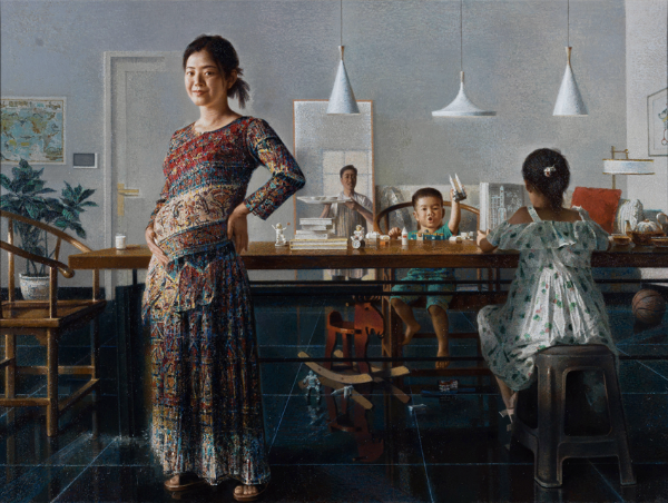 罗文勇《我爱我家》175x130cm，油画，进京作品_副本.jpg